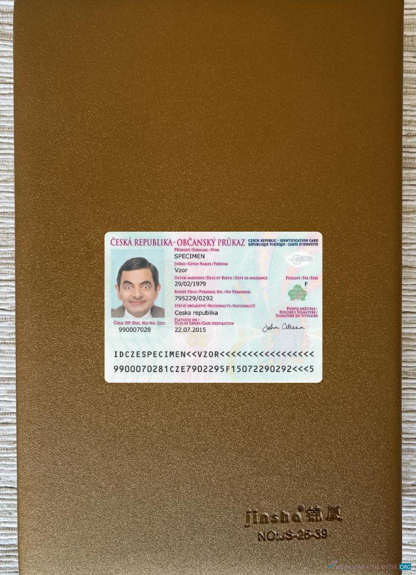 Download Czech Identification card photolook front Photoshop template